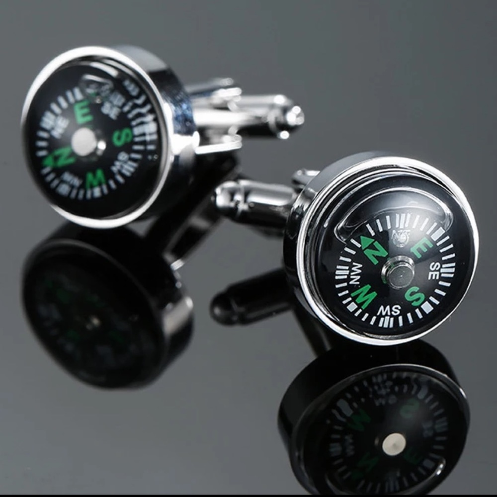 Real-working Compass Cufflinks